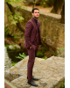 Κοστούμι Black Papigion μπορντό SLIM FIT