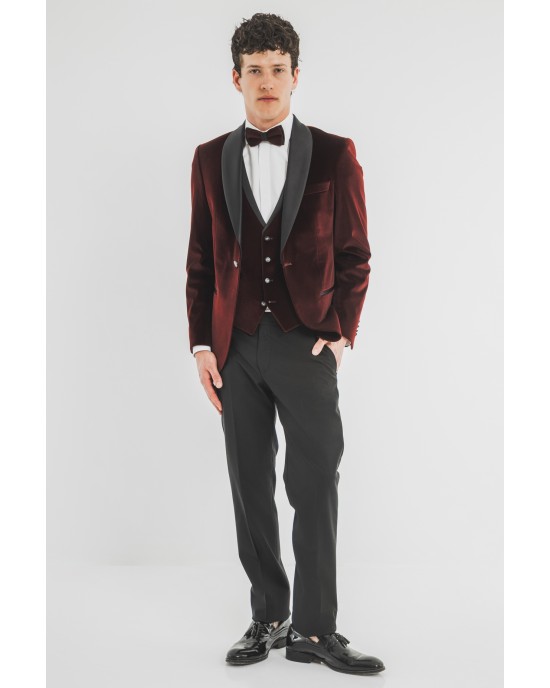 Κοστούμι Versace μπορντό SLIM FIT