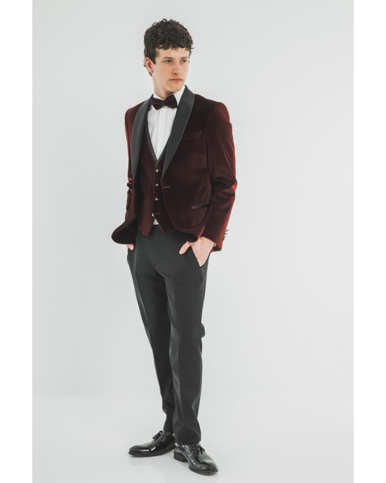 Κοστούμι Versace μπορντό SLIM FIT
