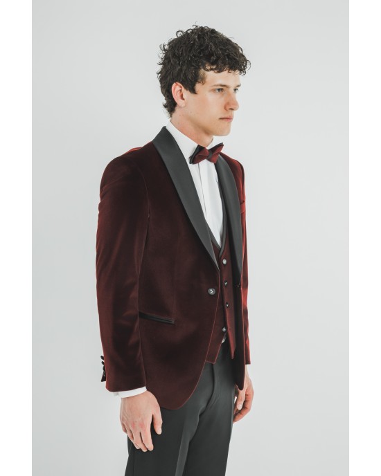 Κοστούμι Versace μπορντό SLIM FIT