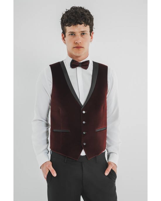 Κοστούμι Versace μπορντό SLIM FIT