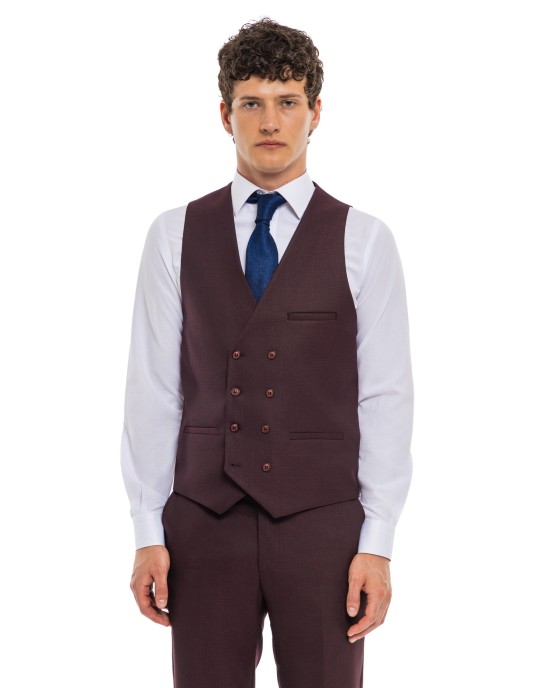 Κοστούμι Black Papigion bordo SLIM FIT