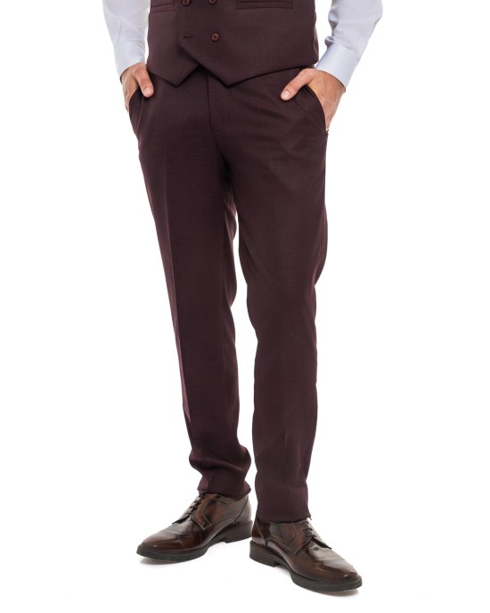 Κοστούμι Black Papigion bordo SLIM FIT