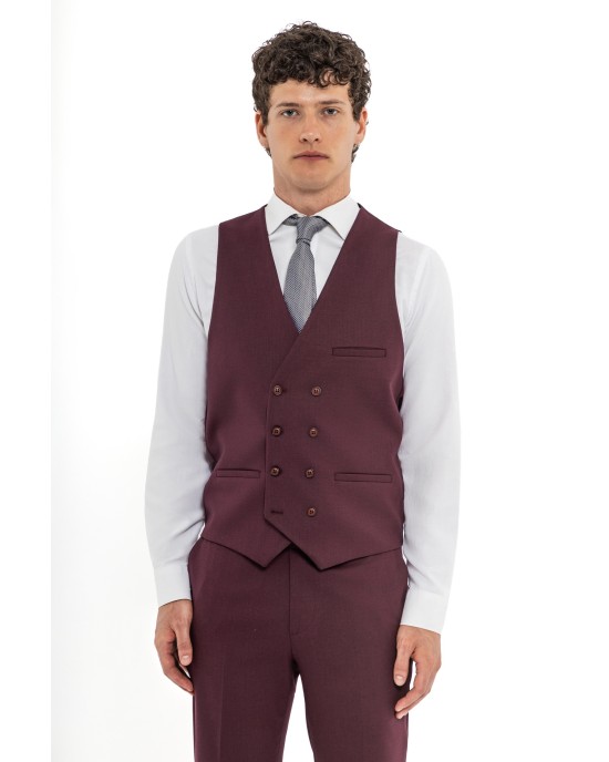 Κοστούμι Black Papigion p.bordo SLIM FIT