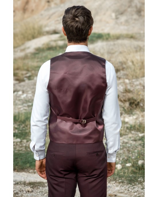 Κοστούμι Dezign μπορντό SLIM FIT