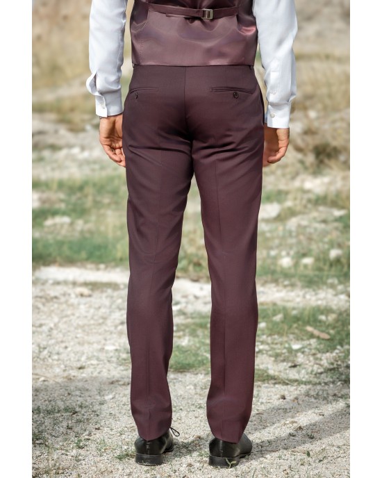 Κοστούμι Dezign μπορντό SLIM FIT