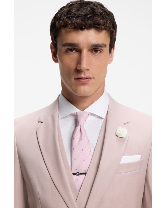 Κοστούμι Boss ροζ SLIM FIT