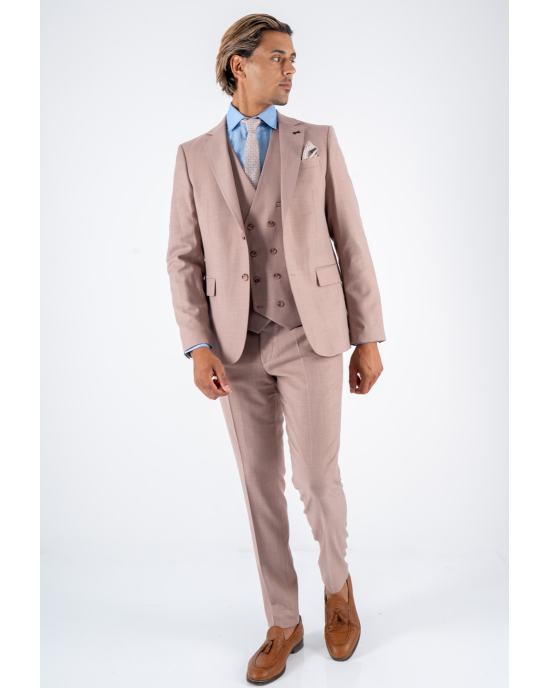 Κοστούμι Black Papigion Como ροζ SLIM FIT