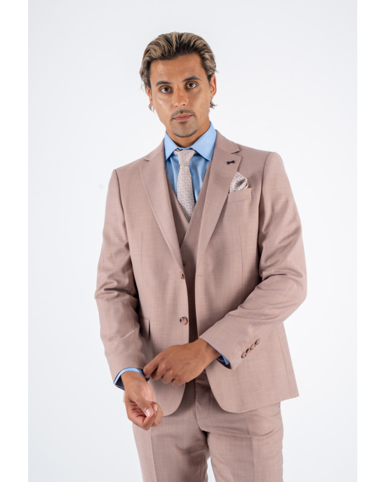 Κοστούμι Black Papigion Como ροζ SLIM FIT