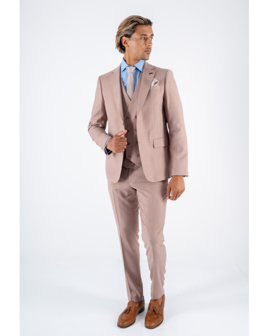 Κοστούμι Black Papigion Como ροζ SLIM FIT