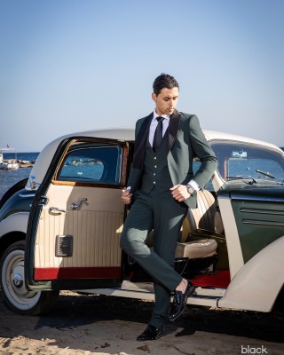 Κοστούμι 19V69 Italia Versace Abbigliamento Bruno πράσινο