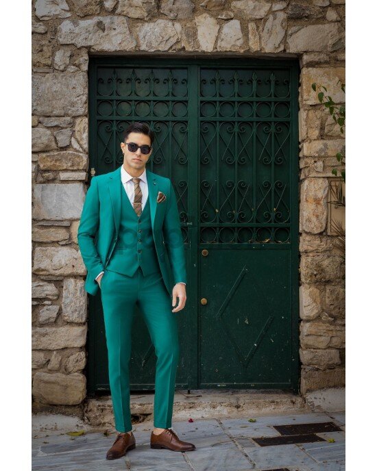 Κοστούμι Vittorio Paris πράσινο SLIM FIT