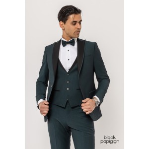 Κοστούμι 19V69 Italia Versace Abbigliamento Grabio πράσινο με μαύρη ρίγα Κοστούμι 19V69 Italia Versace Abbigliamento Grabio πράσινο με μαύρη ρίγα