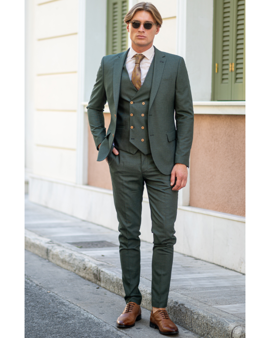 Κοστούμι Black Papigion πράσινο SLIM FIT