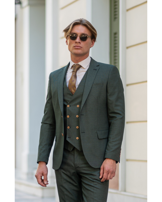 Κοστούμι Black Papigion πράσινο SLIM FIT