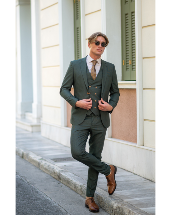 Κοστούμι Black Papigion πράσινο SLIM FIT