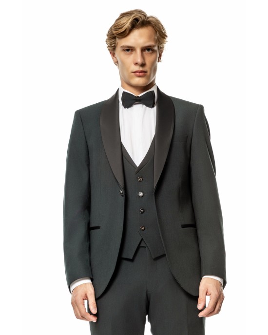 Κοστούμι 19V69 Italia Versace Abbigliamento Bruno Rolex πράσινο SLIM FIT