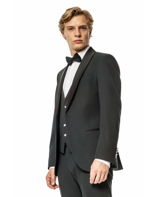 Κοστούμι 19V69 Italia Versace Abbigliamento Bruno Rolex πράσινο SLIM FIT