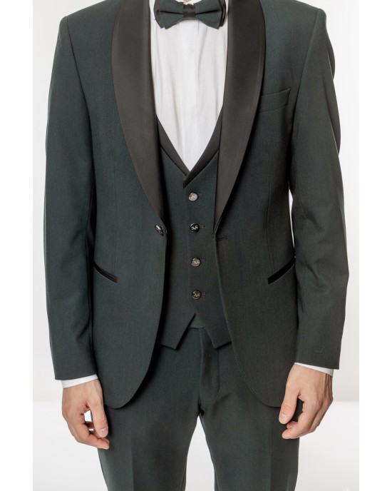 Κοστούμι 19V69 Italia Versace Abbigliamento Bruno Rolex πράσινο SLIM FIT