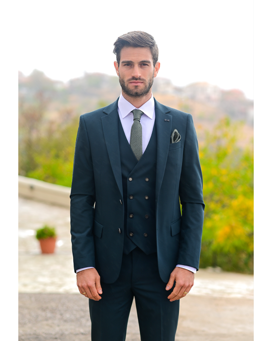 Κοστούμι Black Papigion πράσινο SLIM FIT