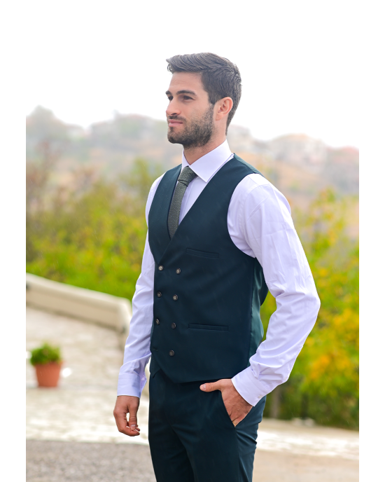 Κοστούμι Black Papigion πράσινο SLIM FIT