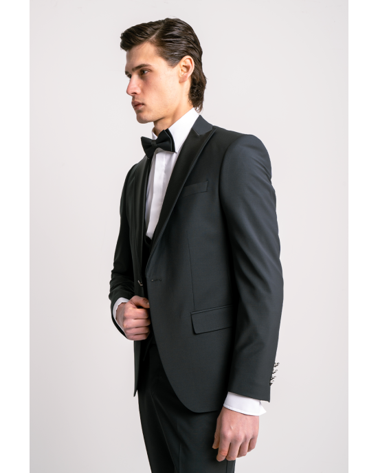 Κοστούμι 19V69 Italia Versace Abbigliamento Adriano Wool πράσινο SLIM FIT