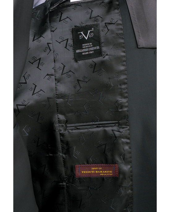 Κοστούμι 19V69 Italia Versace Abbigliamento Adriano Wool πράσινο SLIM FIT