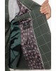 Κοστούμι Black Papigion πράσινο με καρό ασπρό SLIM FIT