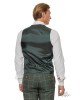 Κοστούμι Black Papigion πράσινο με καρό ασπρό SLIM FIT