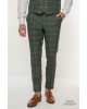 Κοστούμι Black Papigion πράσινο με καρό ασπρό SLIM FIT