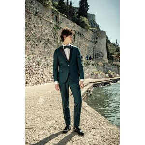 Κοστούμι 19V69 Italia Versace Abbigliamento Adriano Wool πράσινο