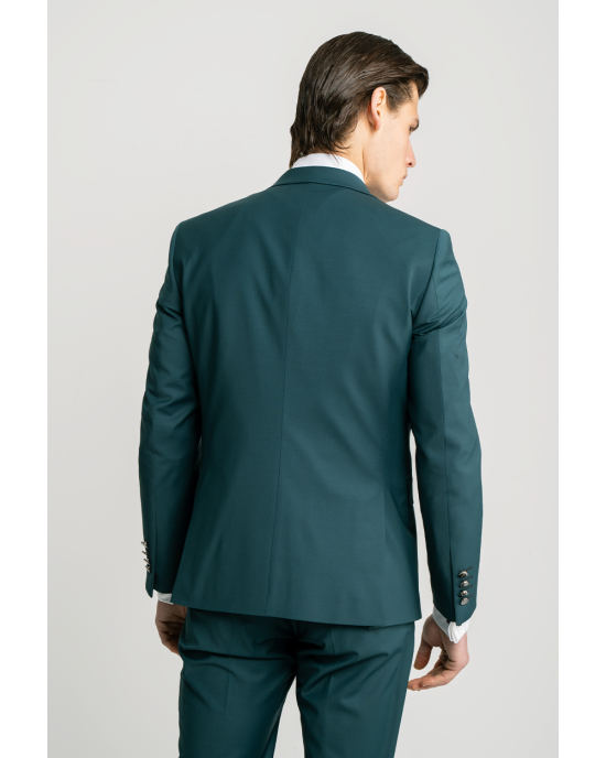 Κοστούμι 19V69 Italia Versace Abbigliamento Adriano Wool πράσινο SLIM FIT