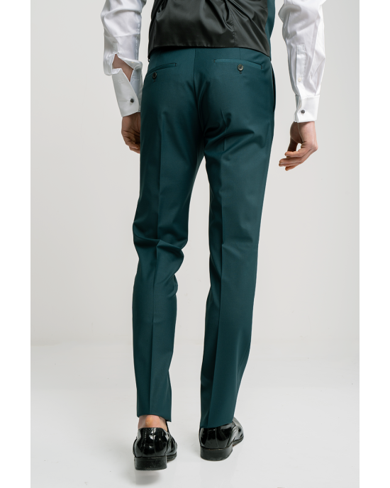 Κοστούμι 19V69 Italia Versace Abbigliamento Adriano Wool πράσινο SLIM FIT