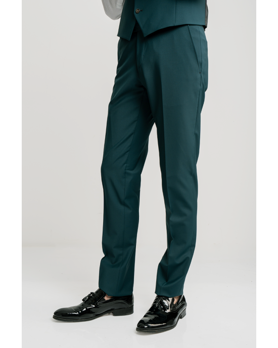 Κοστούμι 19V69 Italia Versace Abbigliamento Adriano Wool πράσινο SLIM FIT