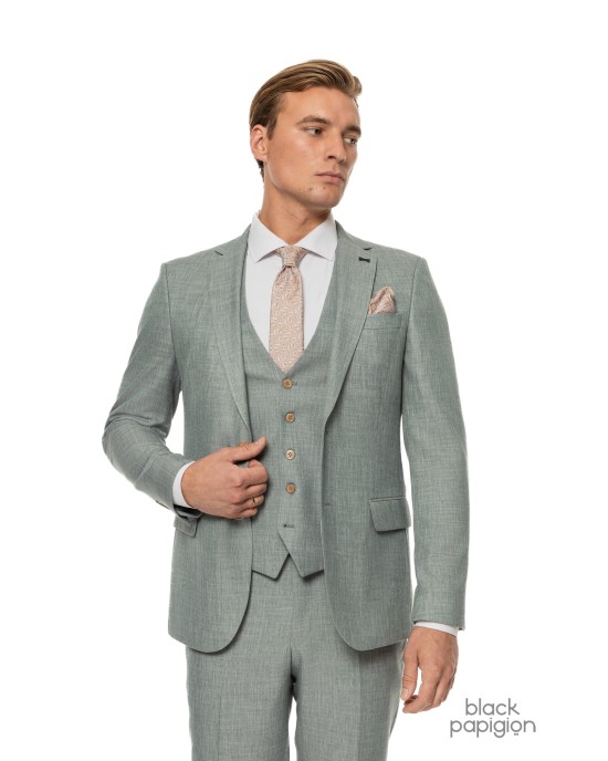 Κοστούμι Black Papigion πράσινο SLIM FIT