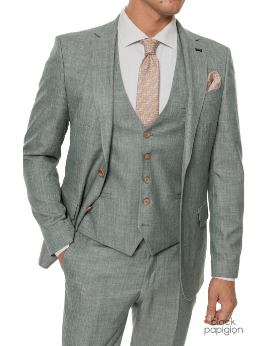 Κοστούμι Black Papigion πράσινο SLIM FIT