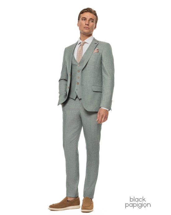 Κοστούμι Black Papigion πράσινο SLIM FIT