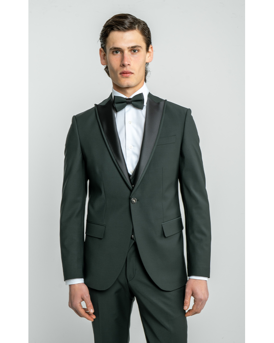 Κοστούμι 19V69 Italia Versace Abbigliamento Adriano Wool πράσινο SLIM FIT