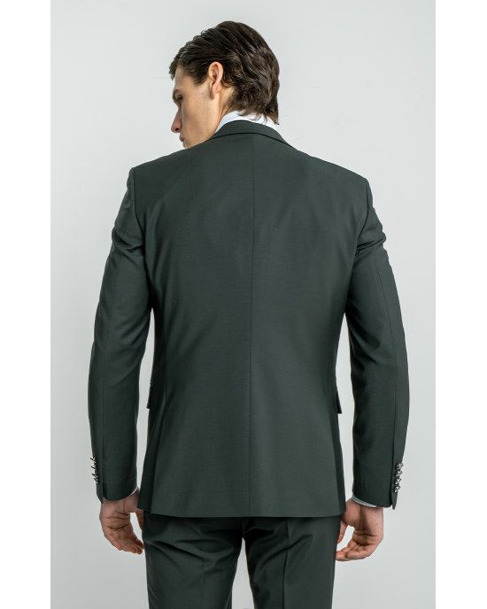 Κοστούμι 19V69 Italia Versace Abbigliamento Adriano Wool πράσινο SLIM FIT