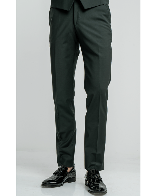 Κοστούμι 19V69 Italia Versace Abbigliamento Adriano Wool πράσινο SLIM FIT