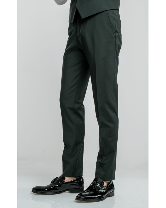 Κοστούμι 19V69 Italia Versace Abbigliamento Adriano Wool πράσινο SLIM FIT