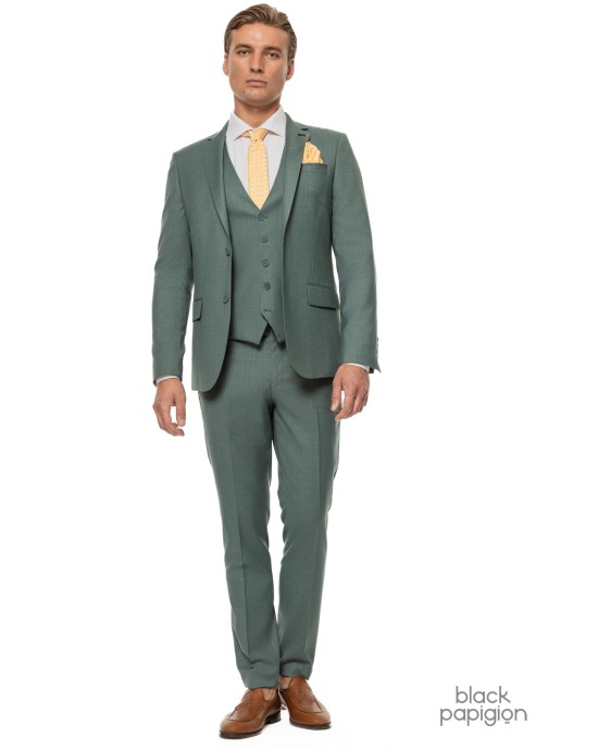 Κοστούμι Black Papigion πράσινο SLIM FIT