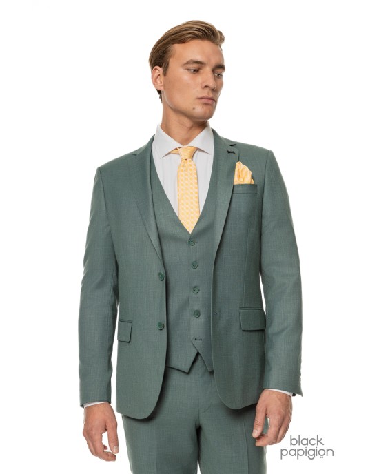 Κοστούμι Black Papigion πράσινο SLIM FIT