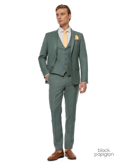 Κοστούμι Black Papigion πράσινο SLIM FIT