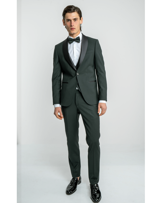 Κοστούμι 19V69 Italia Versace Abbigliamento Bruno Wool πράσινο SLIM FIT