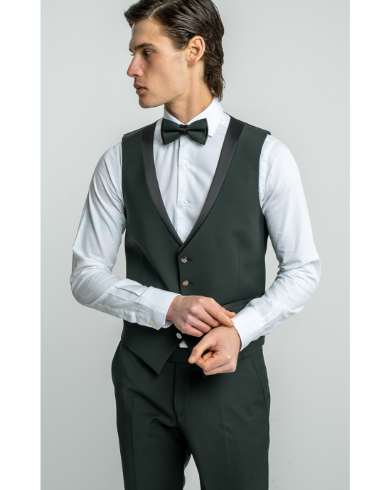 Κοστούμι 19V69 Italia Versace Abbigliamento Bruno Wool πράσινο SLIM FIT