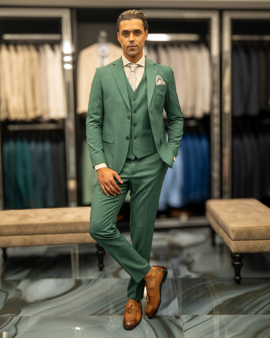 Κοστούμι Artisti Italiani πράσινο SLIM FIT