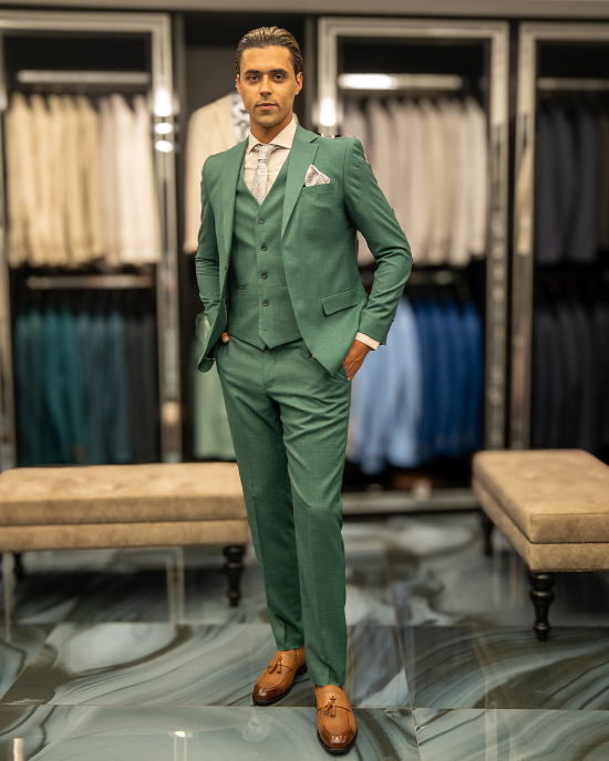 Κοστούμι Artisti Italiani πράσινο SLIM FIT