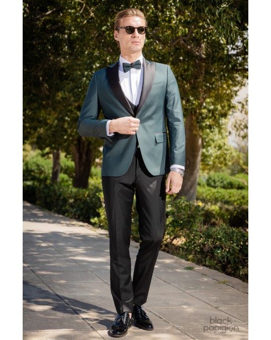 Κοστούμι 19V69 Italia Versace Abbigliamento Alfonso πράσινο SLIM FIT