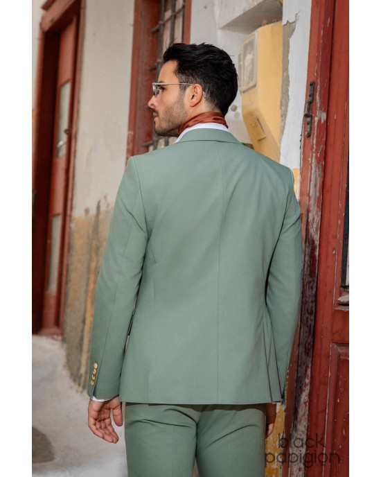 Κοστούμι Black Papigion πράσινο SLIM FIT